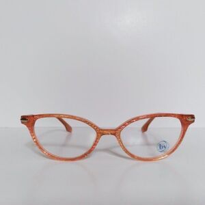 Womens Bon Vivant Coral Designer Cat Eyeglass Frames Never Worn Handmade Italy